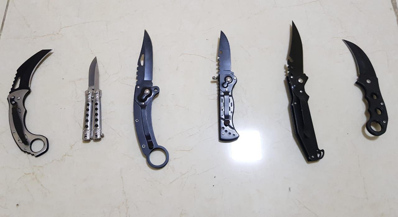 Göyçayda mağazalarda xeyli sayda kəsici-deşici alət aşkarlandı - FOTOLAR